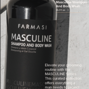 Champú y gel de ducha para hombres (Masculine Shampoo And Body Wash) 12.2 Oz