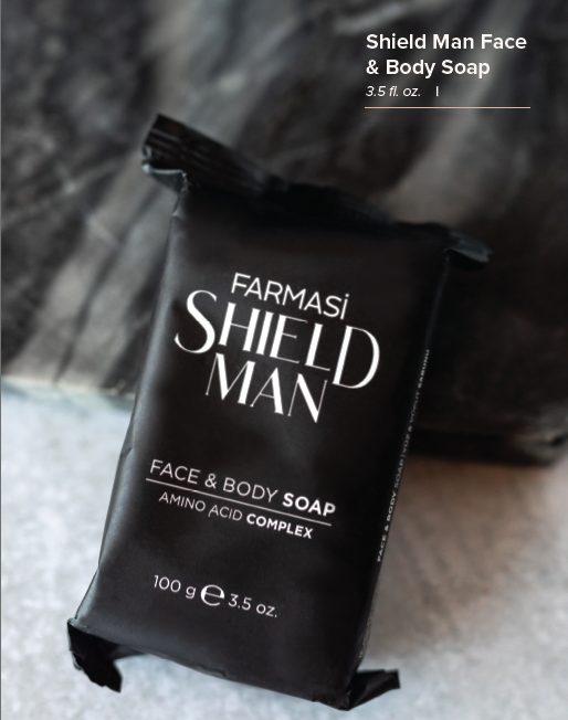 Jabón para Cara y Cuerpo Para Hombre (Shield Man Face & Body Soap) 3.5 Oz.